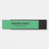 ドアサインシーエレガントグリーンテンプレートカスタム サインプレート (正面)