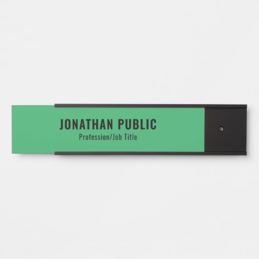 ドアサインシーエレガントグリーンテンプレートカスタム サインプレート (正面)