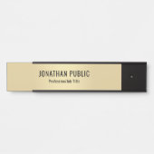 ドアシンボルや象徴エレガントブモダンラック金ゴールドテンプレート サインプレート (正面)