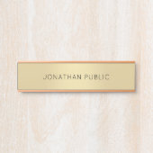 ドアシンボルや象徴カスタムモダンエレガント金ゴールドテンプレート サインプレート (正面)