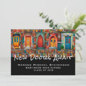 ドアズ引用文写真高校卒業パーティー 招待状 (スタンド正面)