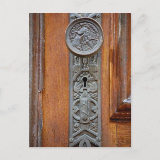 ドアノブビクトリアンと鍵穴 ポストカード (正面)