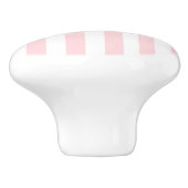 ドアノブピンク&ホワイトストライプ セラミックノブ (側面)