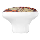 ドアノブ – マリゴールドWilliam Morrisデザイン セラミックノブ (側面)