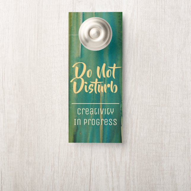 ドアハンガーを邪魔しない水彩画アーティスト ドアノブサイン (ノブ)