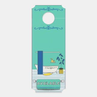 ドアハンガー：バスルーム「利用可能」および「使用中」 ドアノブサイン