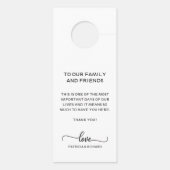 ドアハン結婚ガーが標識を邪魔しない ドアノブサイン (裏面)