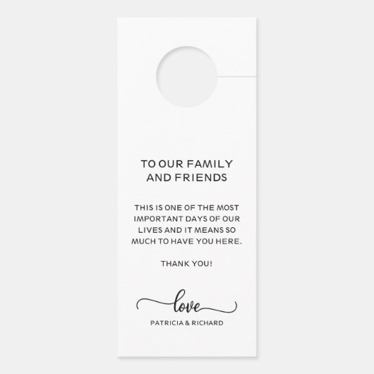 ドアハン結婚ガーが標識を邪魔しない ドアノブサイン (裏面)