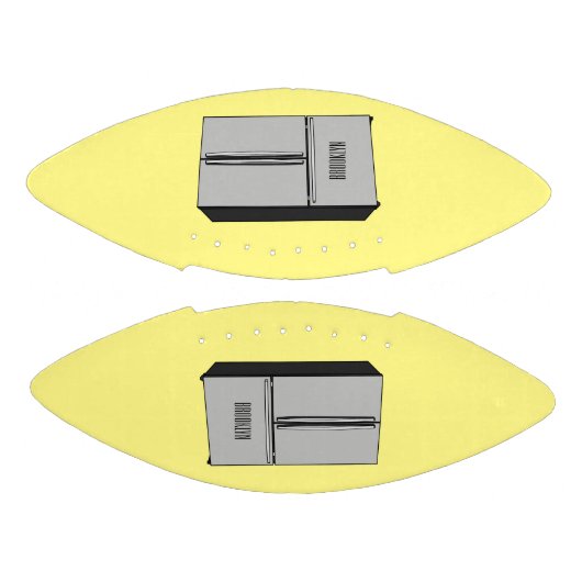 ドアフランスの冷蔵庫の漫画イラストレーション アメリカンフットボール (パネル)