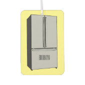 ドアフランスの冷蔵庫の漫画イラストレーション カーエアーフレッシュナー (正面)