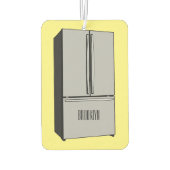 ドアフランスの冷蔵庫の漫画イラストレーション カーエアーフレッシュナー (裏面)