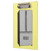 ドアフランスの冷蔵庫の漫画イラストレーション クリップボード (左)