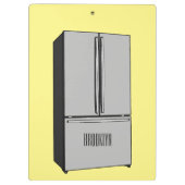 ドアフランスの冷蔵庫の漫画イラストレーション クリップボード (裏面)