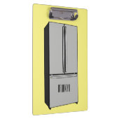 ドアフランスの冷蔵庫の漫画イラストレーション クリップボード (右)