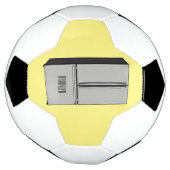 ドアフランスの冷蔵庫の漫画イラストレーション サッカーボール (回転)