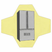 ドアフランスの冷蔵庫の漫画イラストレーション サッカーボール (フラット)