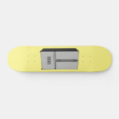 ドアフランスの冷蔵庫の漫画イラストレーション スケートボード (横)