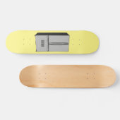 ドアフランスの冷蔵庫の漫画イラストレーション スケートボード (横)