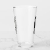 ドアフランスの冷蔵庫の漫画イラストレーション タンブラーグラス (右)