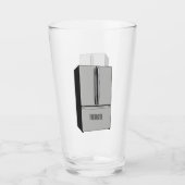 ドアフランスの冷蔵庫の漫画イラストレーション タンブラーグラス (正面)