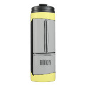 ドアフランスの冷蔵庫の漫画イラストレーション タンブラー (正面)