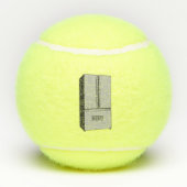 ドアフランスの冷蔵庫の漫画イラストレーション テニスボール (裏面)