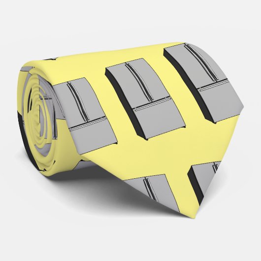 ドアフランスの冷蔵庫の漫画イラストレーション ネクタイ (ロール)