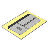 ドアフランスの冷蔵庫の漫画イラストレーション ノートブック (左側)