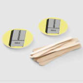 ドアフランスの冷蔵庫の漫画イラストレーション ハンドファン (組立なし)