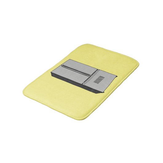 ドアフランスの冷蔵庫の漫画イラストレーション バスマット (アングル)