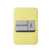 ドアフランスの冷蔵庫の漫画イラストレーション バスマット (正面縦)