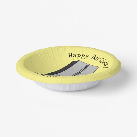 ドアフランスの冷蔵庫の漫画イラストレーション ペーパーボウル (傾斜あり)