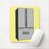 ドアフランスの冷蔵庫の漫画イラストレーション マウスパッド (マウス)