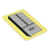 ドアフランスの冷蔵庫の漫画イラストレーション マグネット (右側)