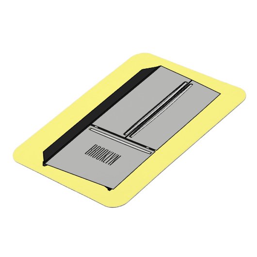 ドアフランスの冷蔵庫の漫画イラストレーション マグネット (左側)