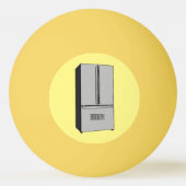 ドアフランスの冷蔵庫の漫画イラストレーション 卓球ボール (裏面)