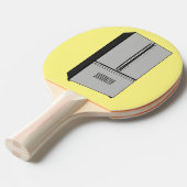 ドアフランスの冷蔵庫の漫画イラストレーション 卓球ラケット (正面アングル)