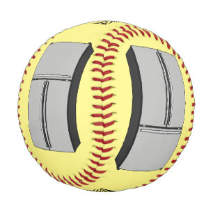 ドアフランスの冷蔵庫の漫画イラストレーション 野球ボール