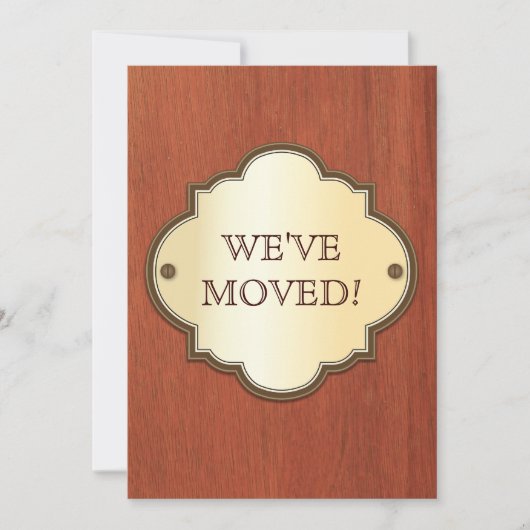 ドアプラークの移動発表 招待状 (正面)