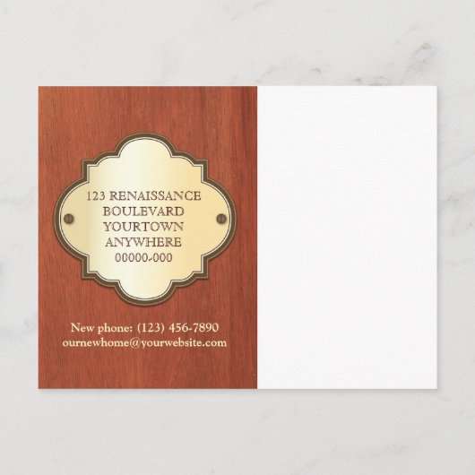 ドアプラーク引越し案内はがき 案内ポストカード (裏面)