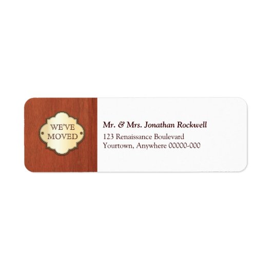 ドアプラーク移動告知ラベル ラベル (正面)