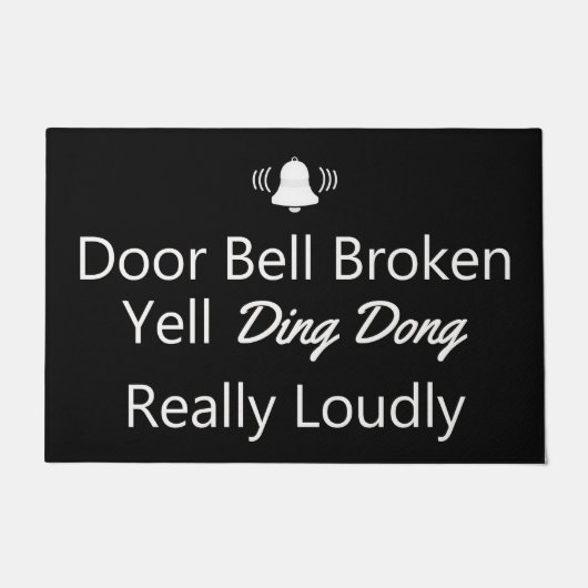 ドアベルの折れた形式 ドアマット (正面)