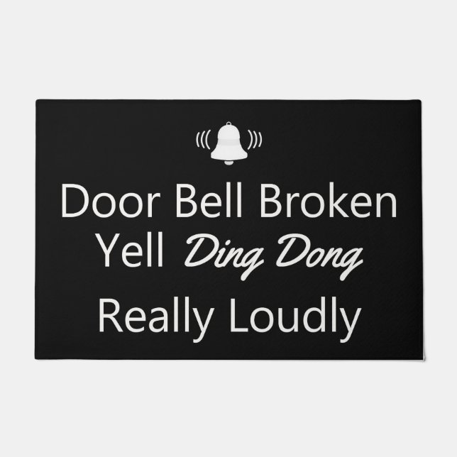 ドアベルの折れた形式 ドアマット (正面)