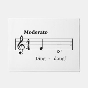 ドアベルの音楽のスコユーモアのあるア ドアマット