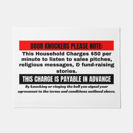 ドアマおもしろいットの勧誘をしない ドアマット (正面)