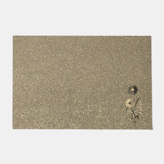 ドアマットかわいらしフラワーデザインスタイル ドアマット (正面)