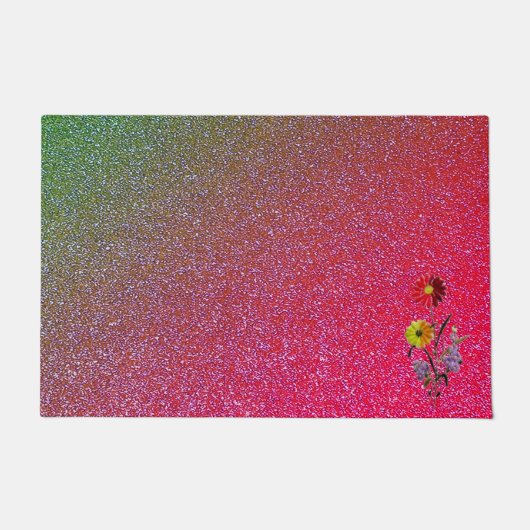 ドアマットかわいらしフラワーデザインスタイル ドアマット (正面)