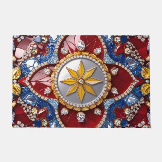 ドアマットとコロンビアカラーデザイン ドアマット (正面)