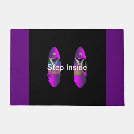 ドアマットの内側にステップ ドアマット (正面)