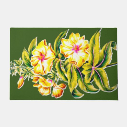 ドアマットエコ花デザイン ドアマット (正面)